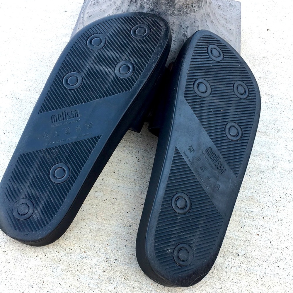 Melissa MLSA slip on sandals black size 9 - Picture 3 of 5